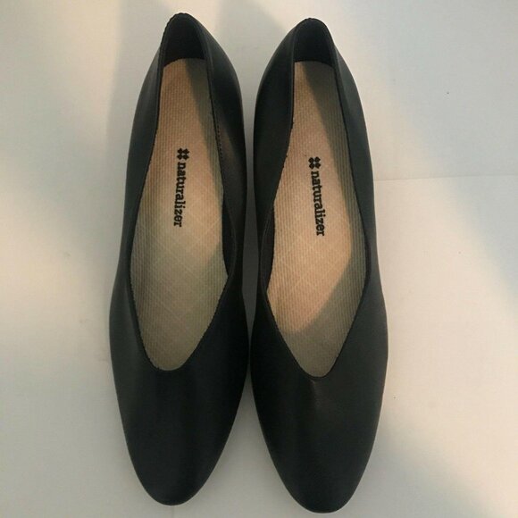 Womens Naturalizer Matte Black Wedge Heels Comfortable Size 10 - Picture 3 of 6